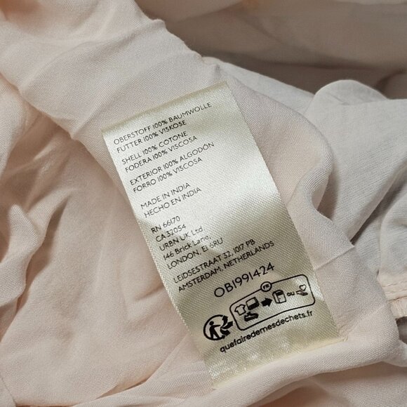 Anthropologie Draped Poplin Midi Skirt Light Pink Size Medium Ruched Whimsy NWT - Picture 6 of 8